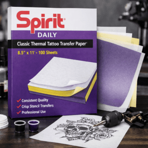 Spirit Daily Classic Thermal Tattoo Transfer Paper 8.5 x 11, 100 sheets – Professional tattoo stencil paper for Amazon FBA sellers