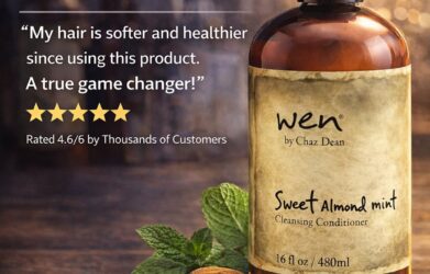 Wen Hair Products by Chaz Dean Sweet Almond Mint 16oz cleansing conditioner