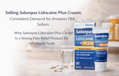 Salonpas Lidocaine Plus Cream 3 oz topical pain relief for Amazon FBA wholesale sellers