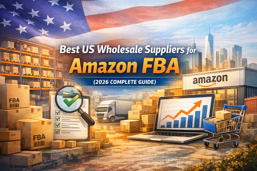 US wholesale suppliers for Amazon FBA warehouse inventory boxes and shipping process
