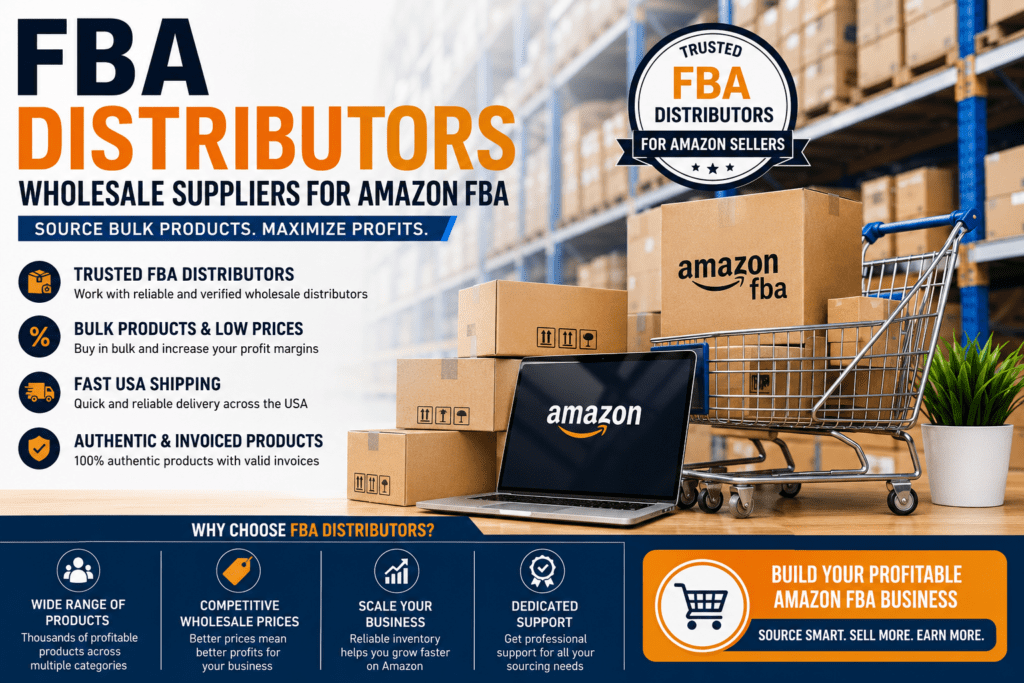 FBA distributors and wholesale suppliers for Amazon FBA products in USA