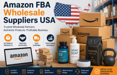 Amazon FBA Wholesale Suppliers USA helping Amazon sellers source authentic wholesale products for FBA business growth