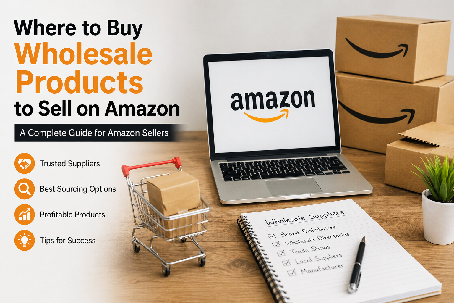 Where to buy wholesale products to sell on Amazon from trusted suppliers for Amazon FBA business growth